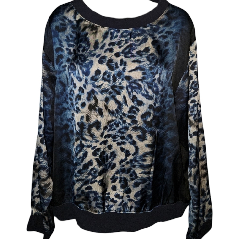 Vince Camuto Animal Printed Long Sleeve Top